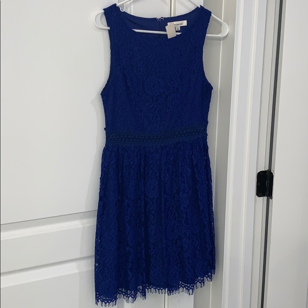 Royal blue lace dress